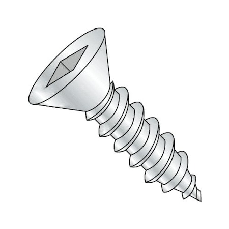 Self-Drilling Screw, #10 X 3 In, Zinc Plated Steel Flat Head Square Drive, 900 PK